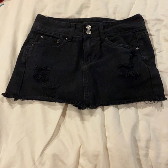A Oracle black denim skirt - Picture 1 of 2